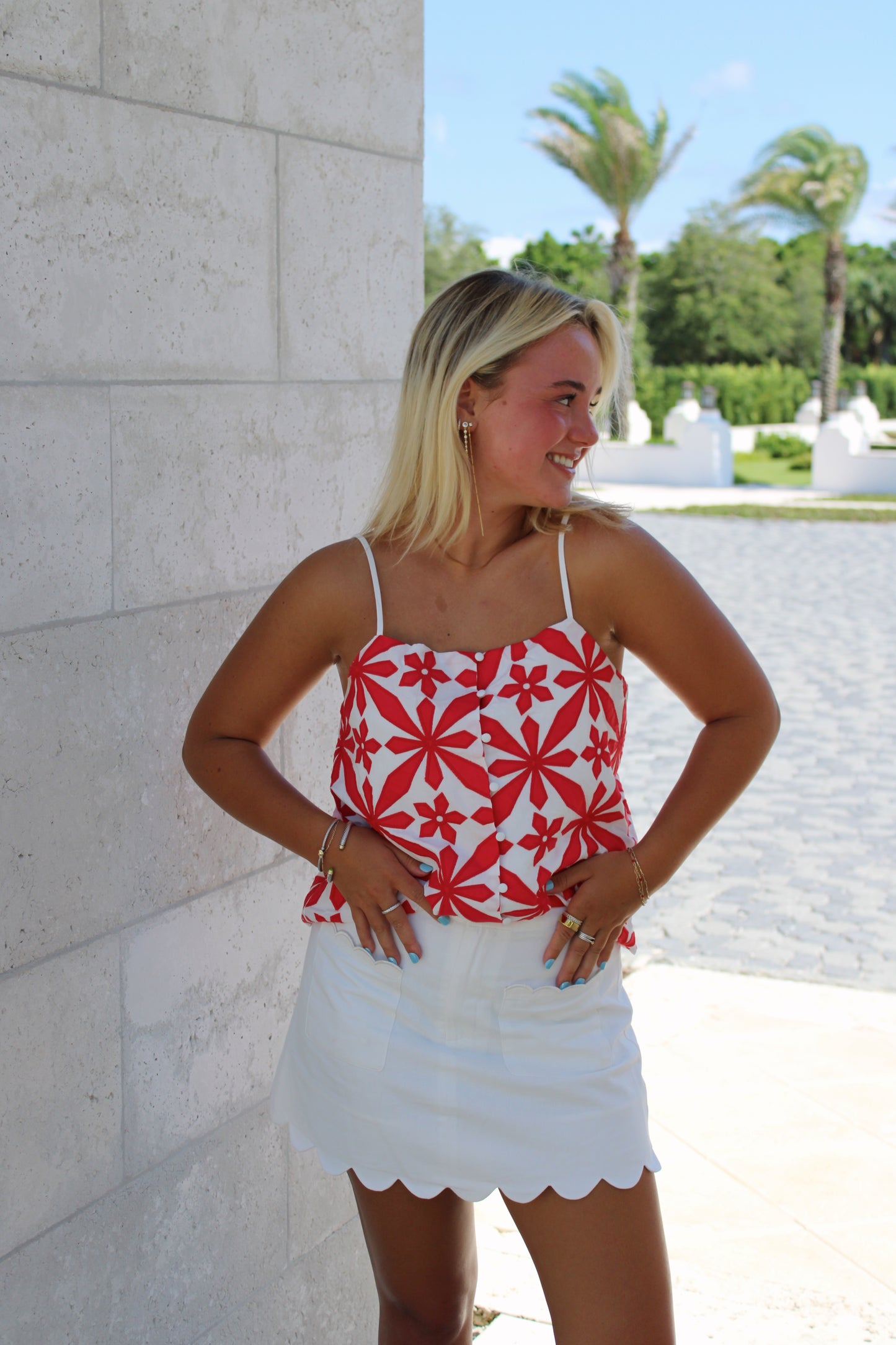 Scalloped Mini Skirt