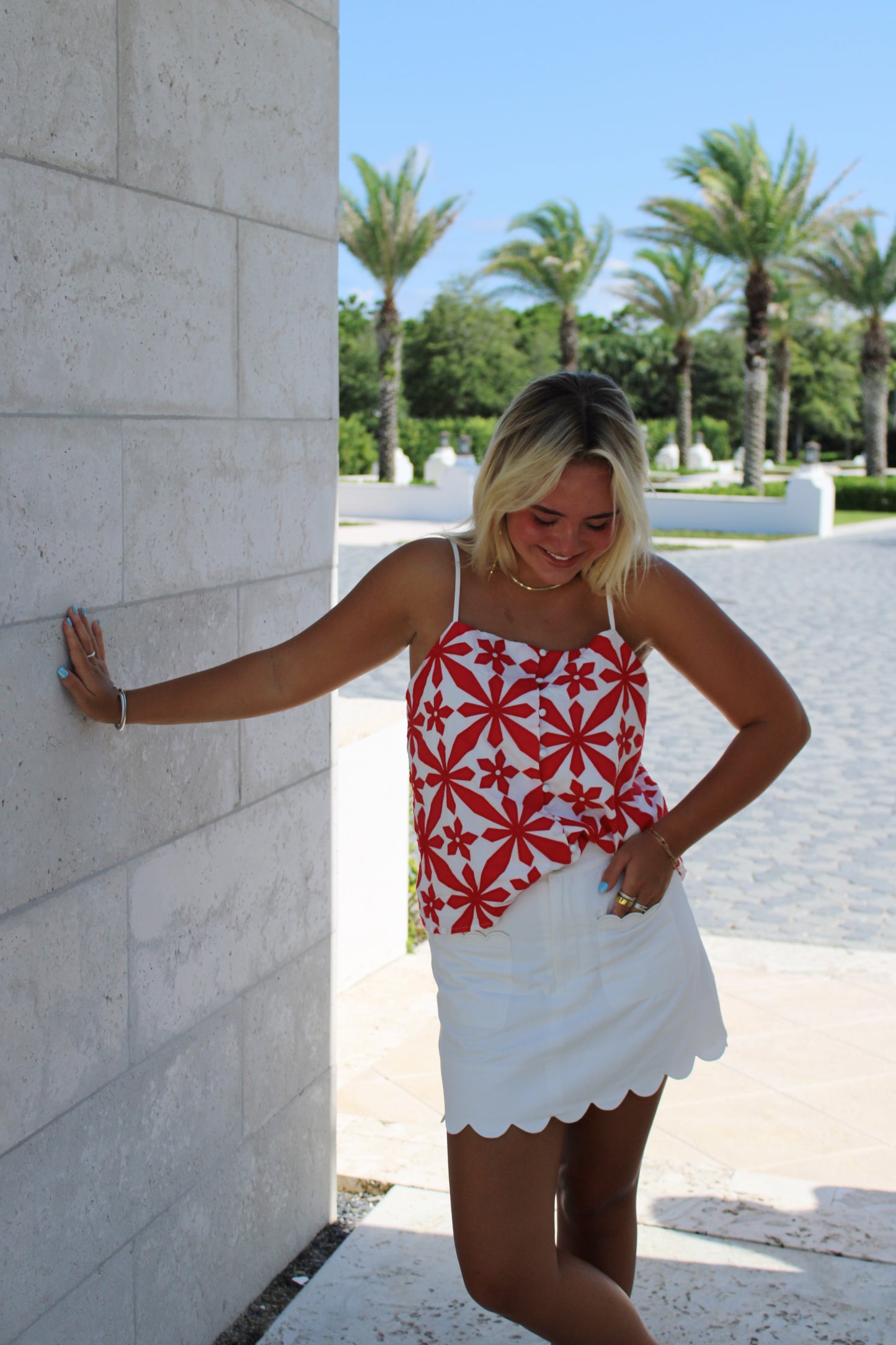 Scalloped Mini Skirt