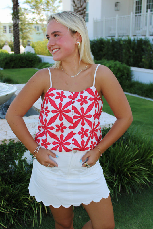 Scalloped Mini Skirt