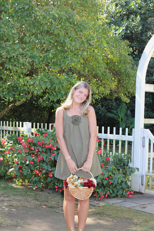 The Harper Olive Dress