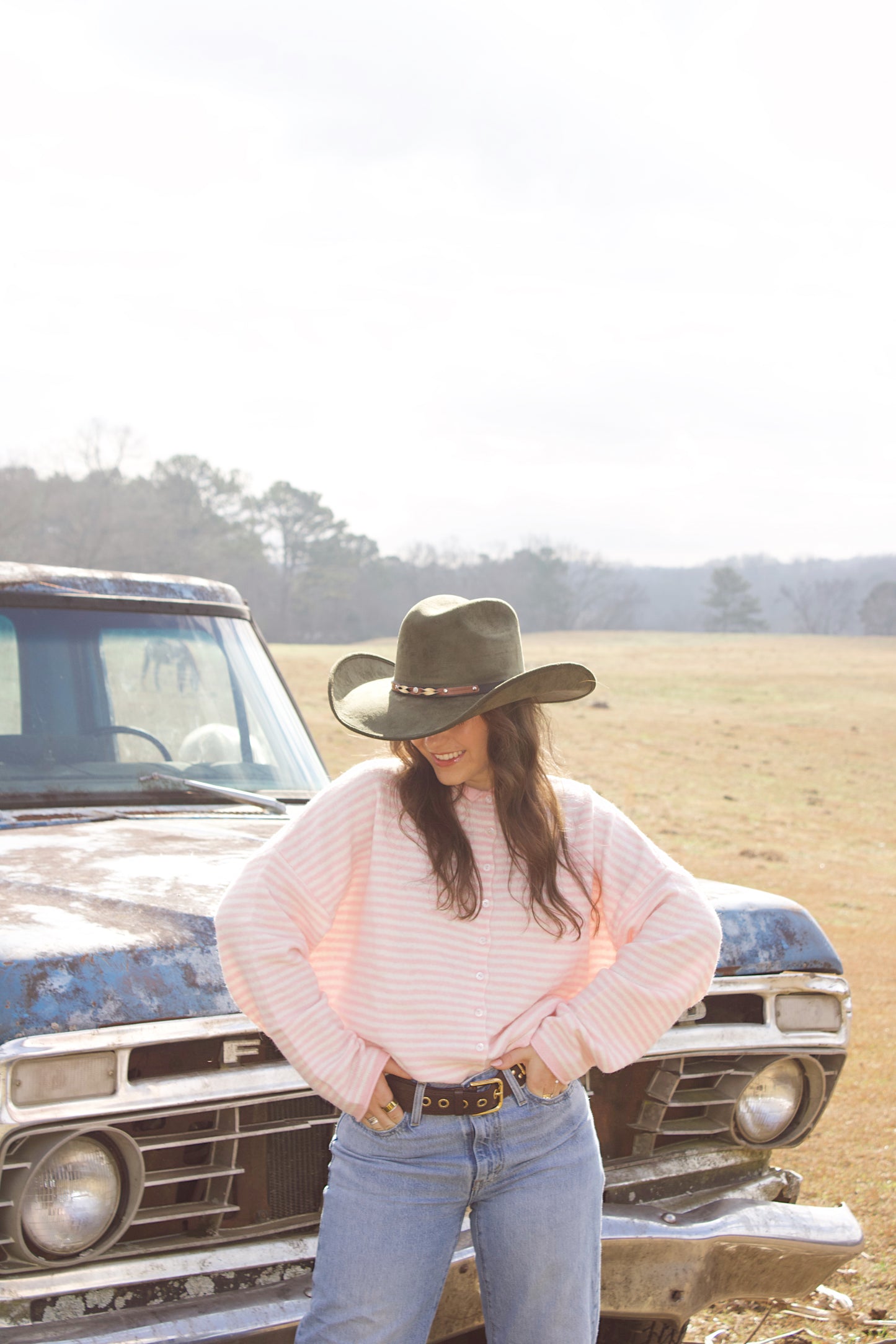 Pink Baby Striped Cardigan