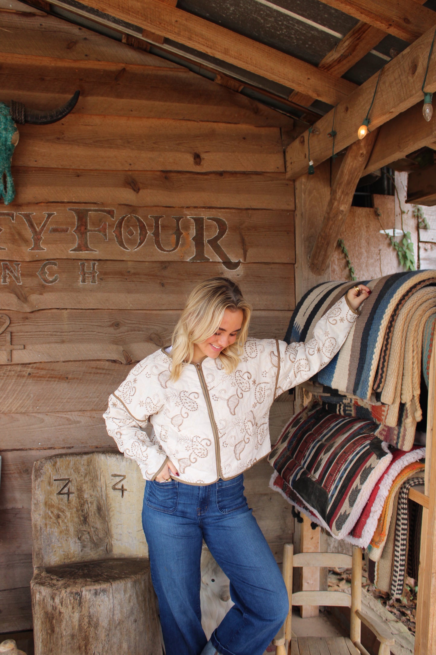 The Embroidery Saddle Zip-Up